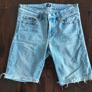 GAP Light Blue Cropped Women's Shorts
